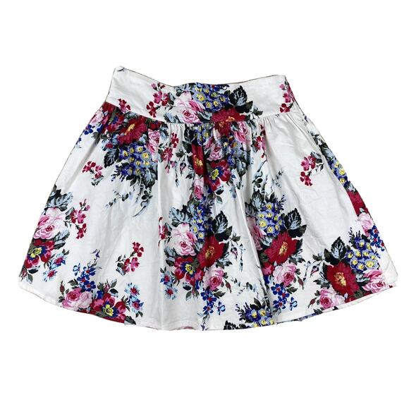 Lipsy London Women's Size 4 Multicolor Almalfi Print Floral A-Line Flare Skirt - Picture 1 of 7